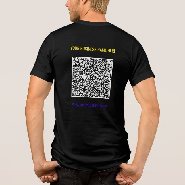 Design Your Branded Business QR Code Example Tri-Blend Shirt (Back)