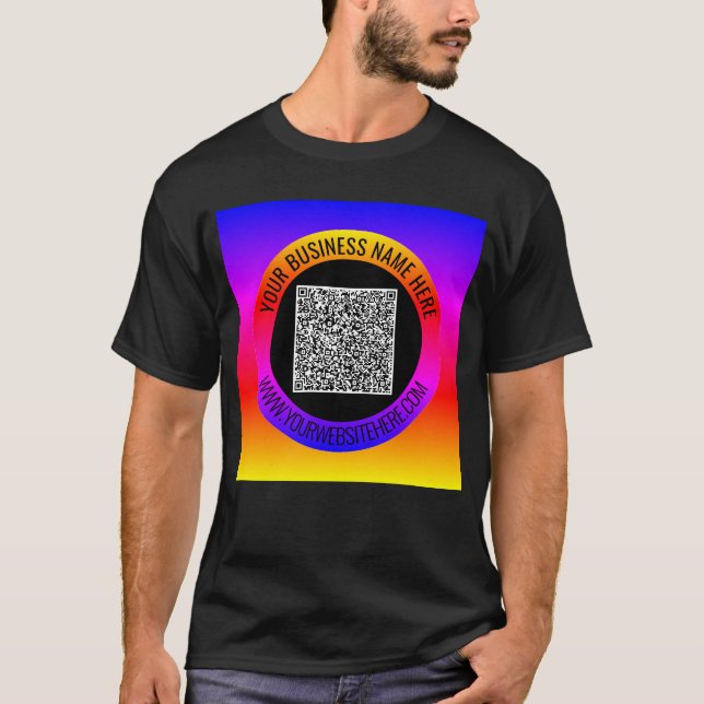 Design Your Branded Colour QR Code T-Shirt Example (Front)