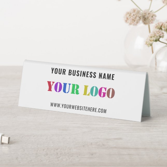 Design Your Business Logo Name Table Tent Example (In SItu (Table))