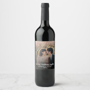 Design your First Christmas together photo Wine Label