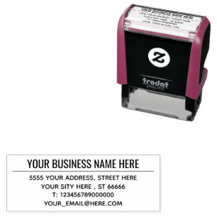 Design Your Name Info Address Stamp Template