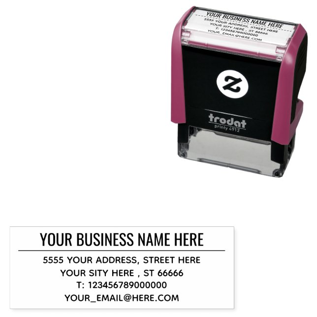 Design Your Name Info Address Stamp Template (In Situ)