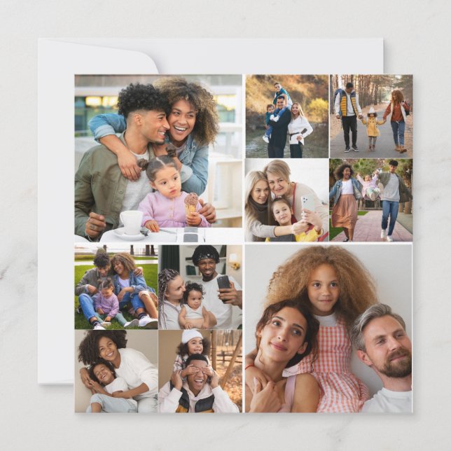 Design Your Own 10 Photo Collage Announcement (Front)