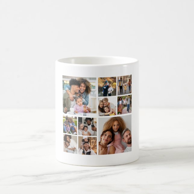 Design Your Own 10 Photo Collage Coffee Mug (Center)