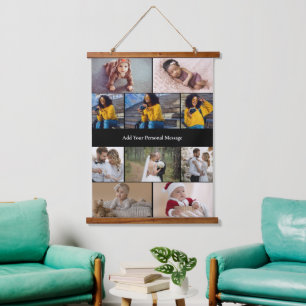 Design Your Own 10 Photo Collage Hanging Tapestry