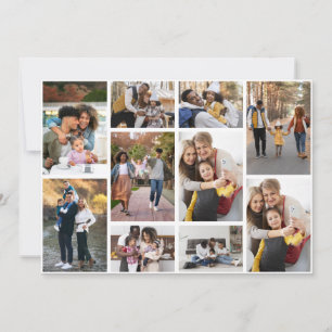 Design Your Own 10 Photo Collage Holiday Card