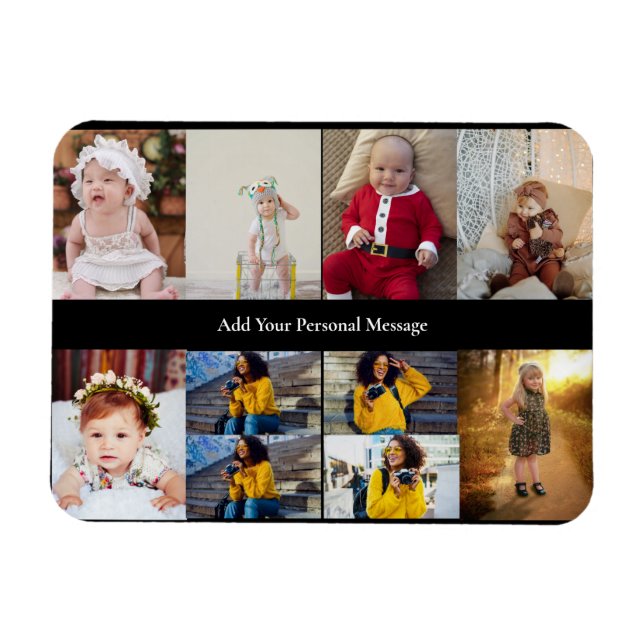 Design Your Own 10 Photo Collage Magnet (Horizontal)