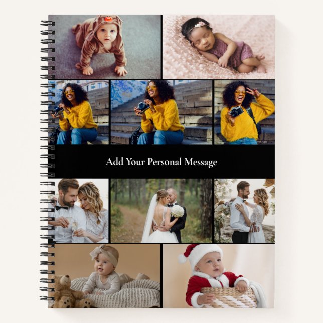 Design Your Own 10 Photo Collage Notebook (Front)