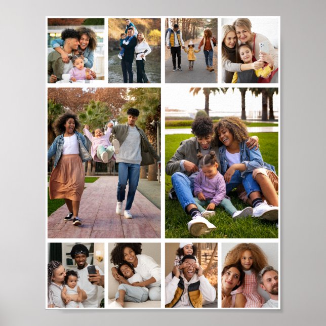 Design Your Own 10 Photo Collage Poster (Front)