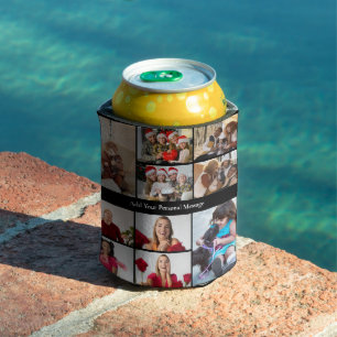 Design Your Own 10 Photo Collage Poster Can Cooler