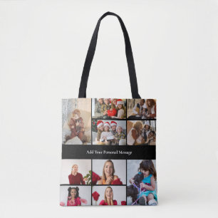 Design Your Own 10 Photo Collage Poster Tote Bag