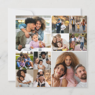 Design Your Own 10 Photo Collage Thank You Card