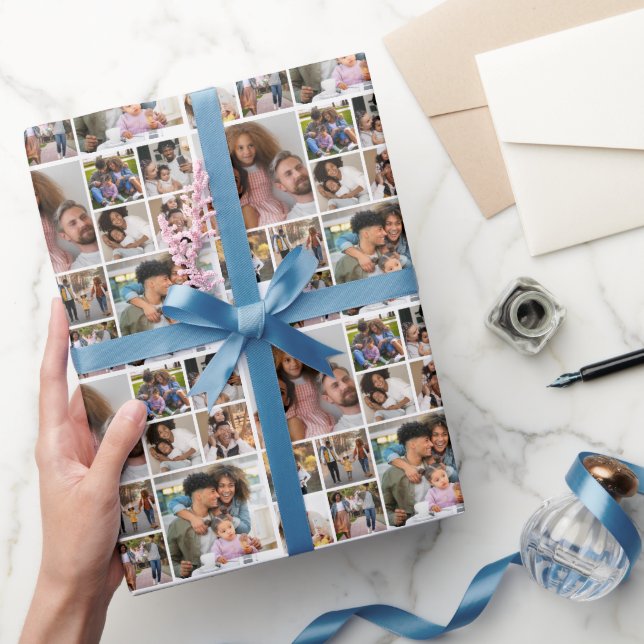 Design Your Own 10 Photo Collage Wrapping Paper (Gifting)