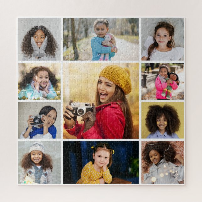 Design Your Own 11 Photo Collage Jigsaw Puzzle (Vertical)