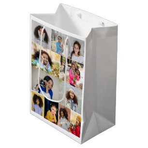 Design Your Own 11 Photo Collage Medium Gift Bag