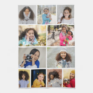 Design Your Own 11 Photo Collage Tea Towel