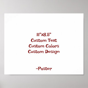 Design Your Own 11"x8.5" Matte Poster