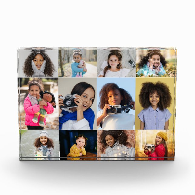 Design Your Own 12 Photo Collage Block (Front)