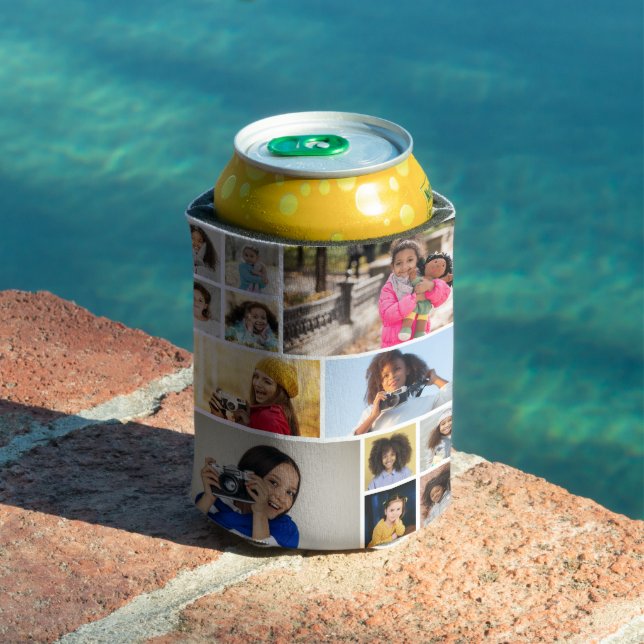 Design Your Own 12 Photo Collage Can Cooler (In Situ Pool)
