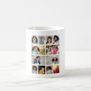 Design Your Own 12 Photo Collage Coffee Mug