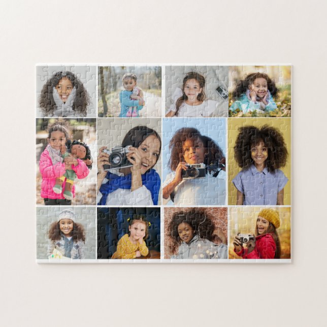 Design Your Own 12 Photo Collage Jigsaw Puzzle (Horizontal)