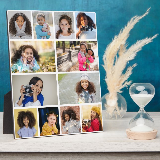 Design Your Own 12 Photo Collage Plaque (Side)