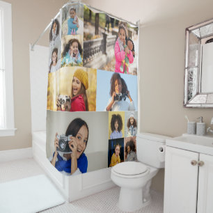Design Your Own 12 Photo Collage Shower Curtain