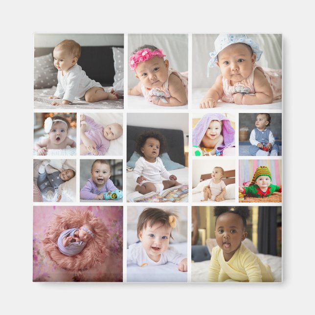 Design Your Own 15 Photo Collage Magnet (Front)
