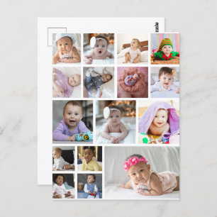Design Your Own 16 Photo Collage  Postcard