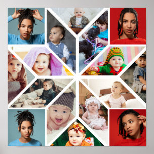 Design Your Own 16 Photo Collage Poster