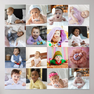 Design Your Own 16 Photo Collage Poster
