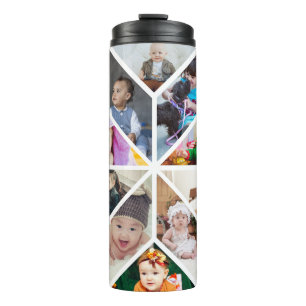 Design Your Own 16 Photo Collage Thermal Tumbler