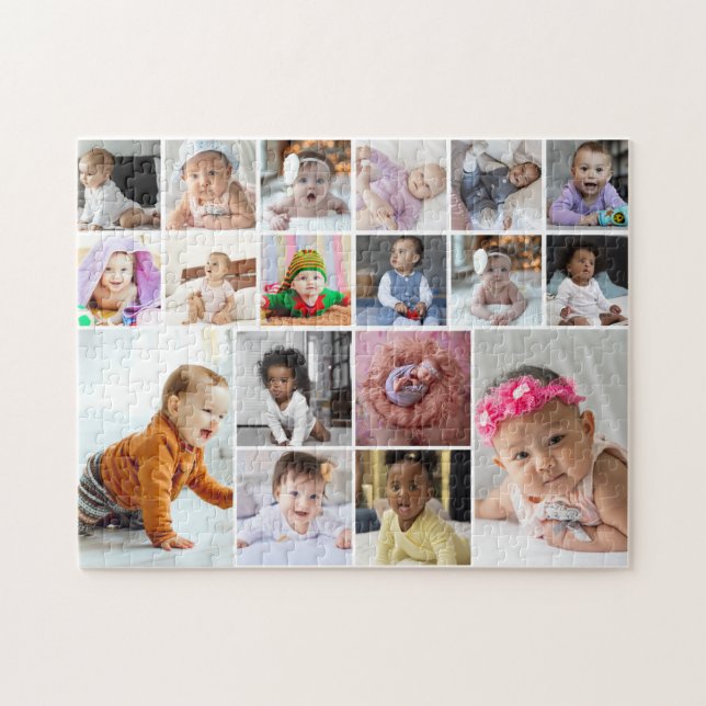 Design Your Own 18 Photo Collage  Jigsaw Puzzle (Horizontal)