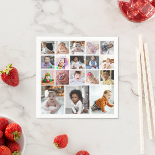 Design Your Own 18 Photo Collage Napkin