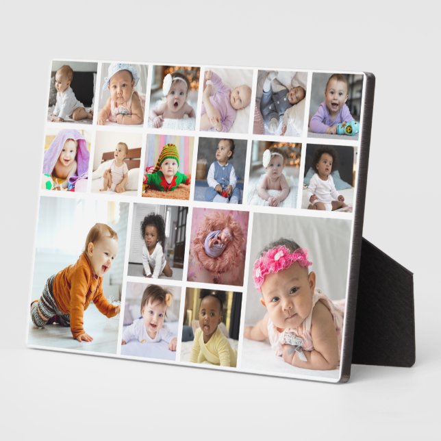 Design Your Own 18 Photo Collage Plaque (Side)