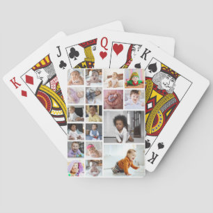Design Your Own 18 Photo Collage  Playing Cards