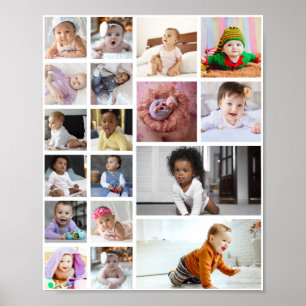 Design Your Own 18 Photo Collage  Poster