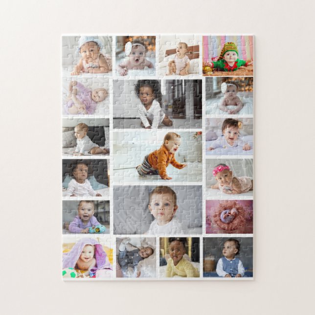 Design Your Own 19 Photo Collage  Jigsaw Puzzle (Vertical)
