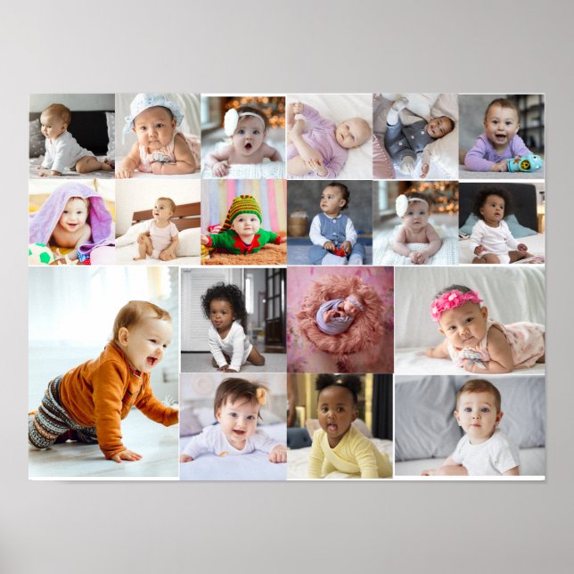 Design Your Own 19 Photo Collage  Poster (Front)