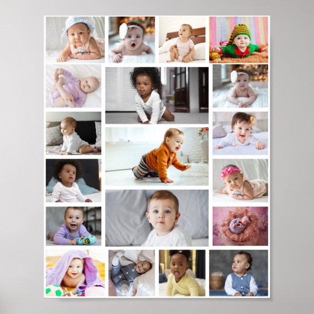 Design Your Own 19 Photo Collage  Poster (Front)
