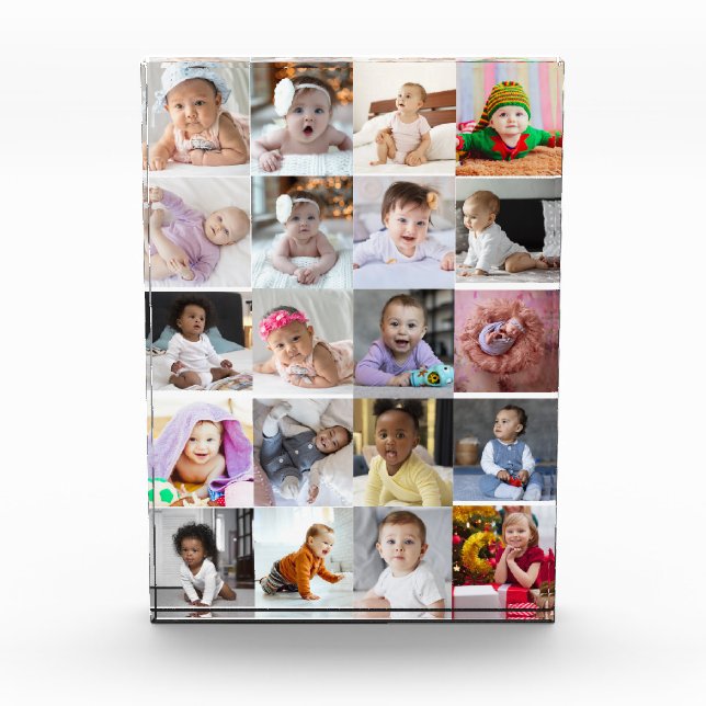 Design Your Own 20 Photo Collage  Block (Front)