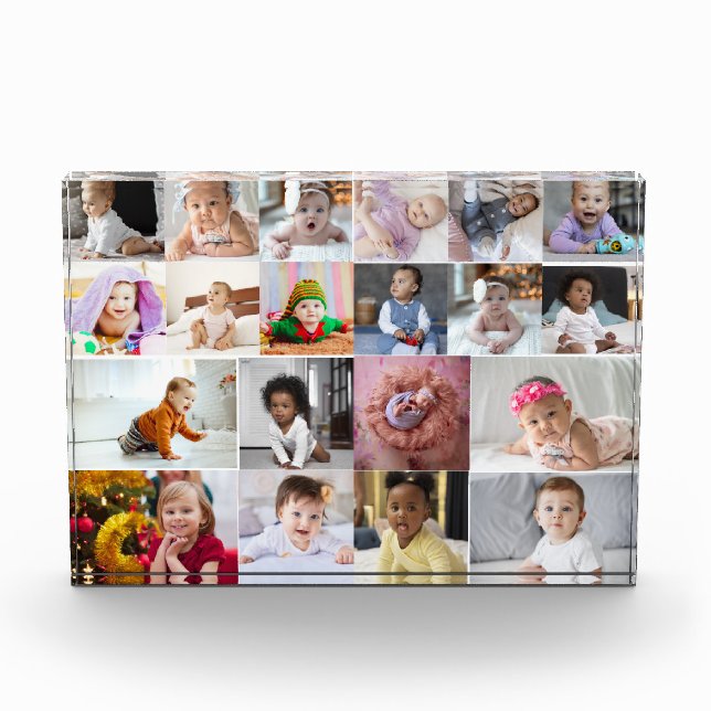 Design Your Own 20 Photo Collage  Block (Front)