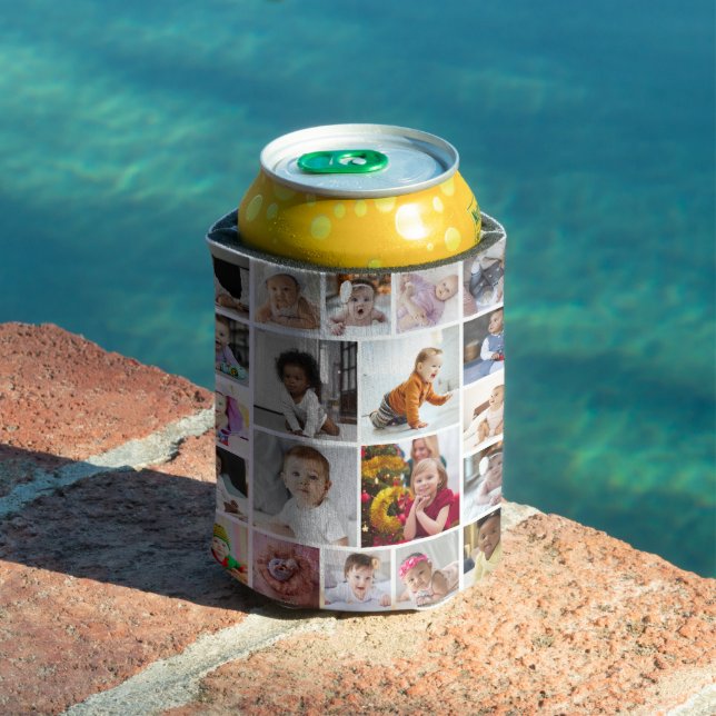 Design Your Own 20 Photo Collage Can Cooler (In Situ Pool)