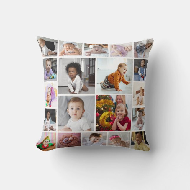 Design Your Own 20 Photo Collage Cushion (Front)