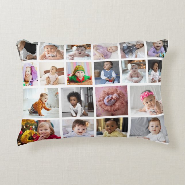 Design Your Own 20 Photo Collage  Decorative Cushion (Front)