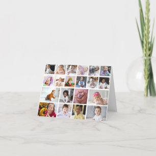 Design Your Own 20 Photo Collage  Holiday Card