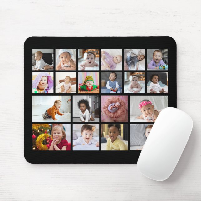Design Your Own 20 Photo Collage  Mouse Pad (With Mouse)