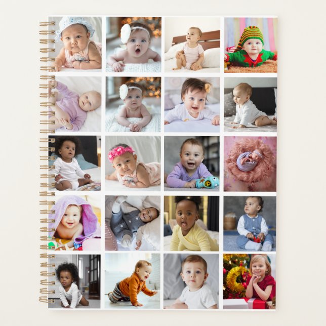Design Your Own 20 Photo Collage  Planner (Front)