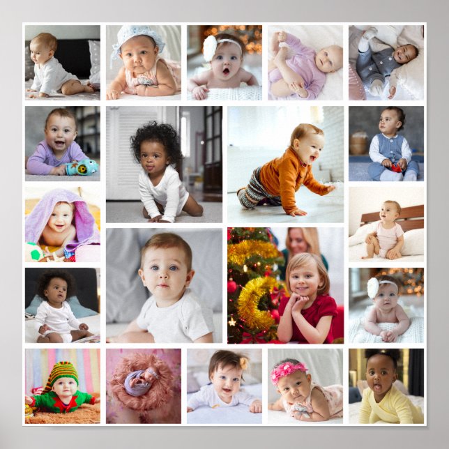 Design Your Own 20 Photo Collage Poster (Front)