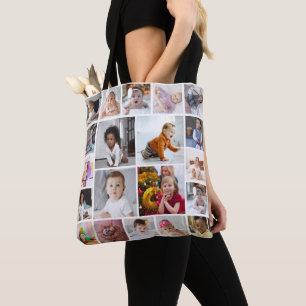 Design Your Own 20 Photo Collage Tote Bag